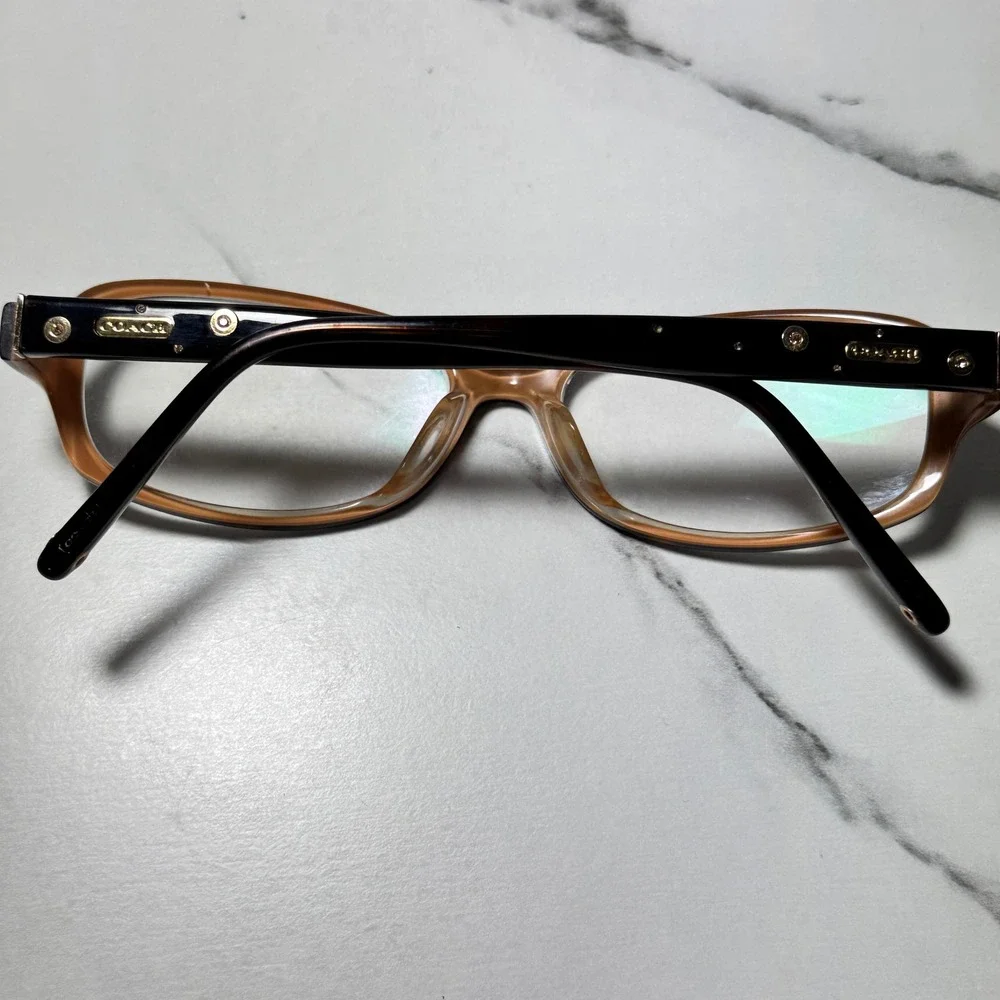 Coach Blossom 554 Tortoise Shell Eyeglass Frames Signature C Pattern 135mm